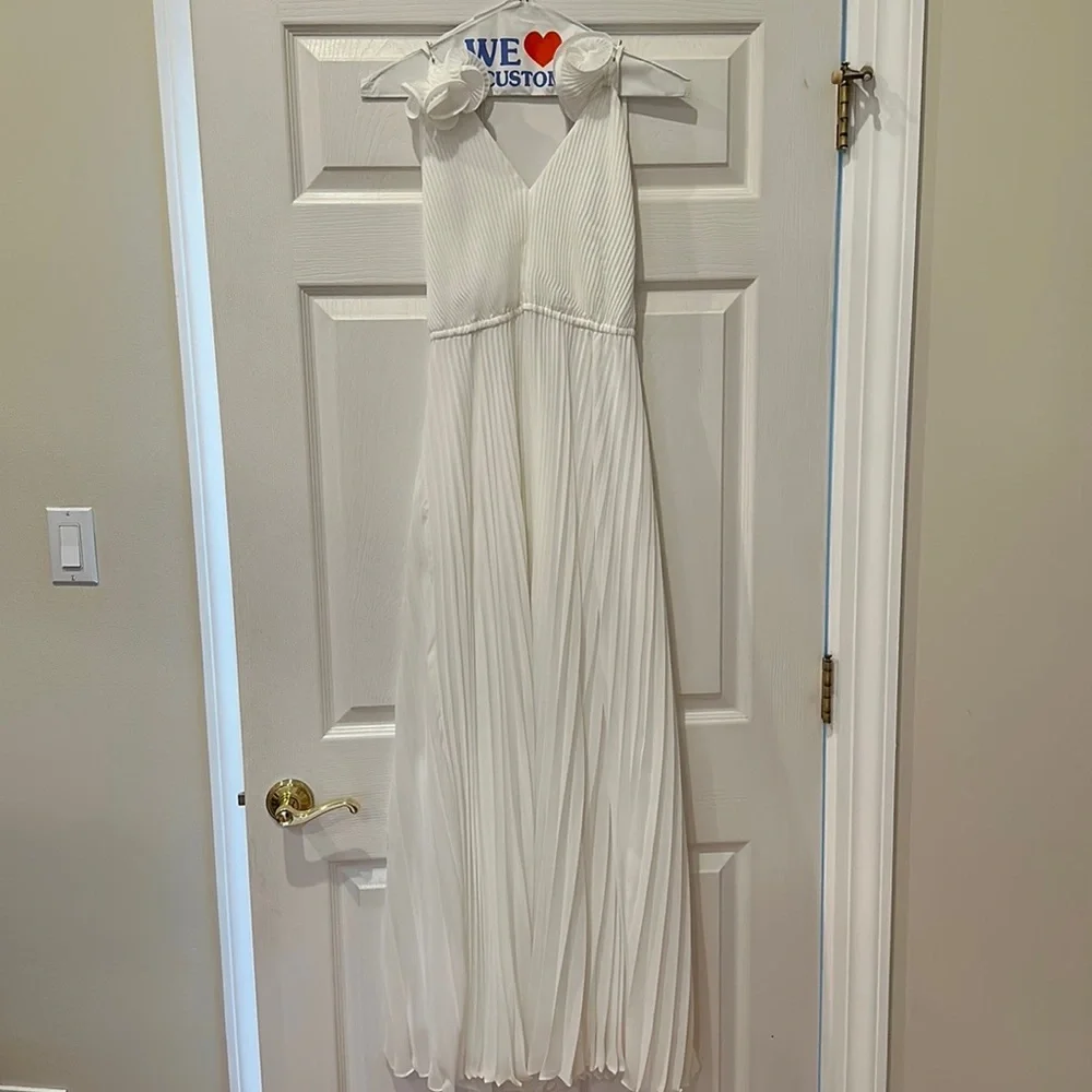 MILLY White Halter Top Dress